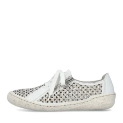 Online Rieker Sznurowane Buty Damskie W Kolorze Czystej Bieli