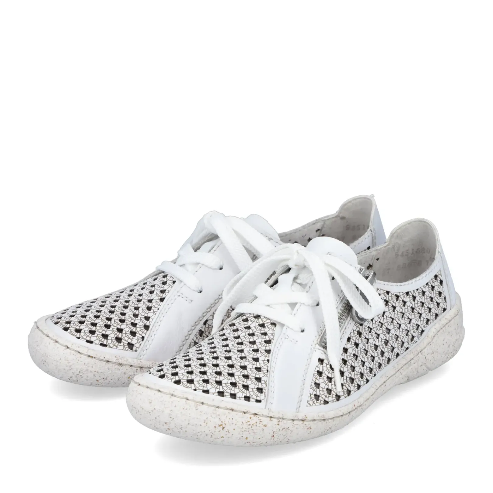 Online Rieker Sznurowane Buty Damskie W Kolorze Czystej Bieli