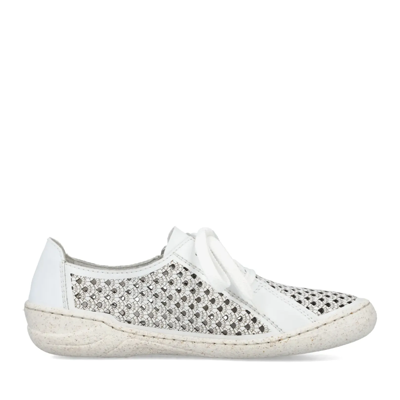Online Rieker Sznurowane Buty Damskie W Kolorze Czystej Bieli