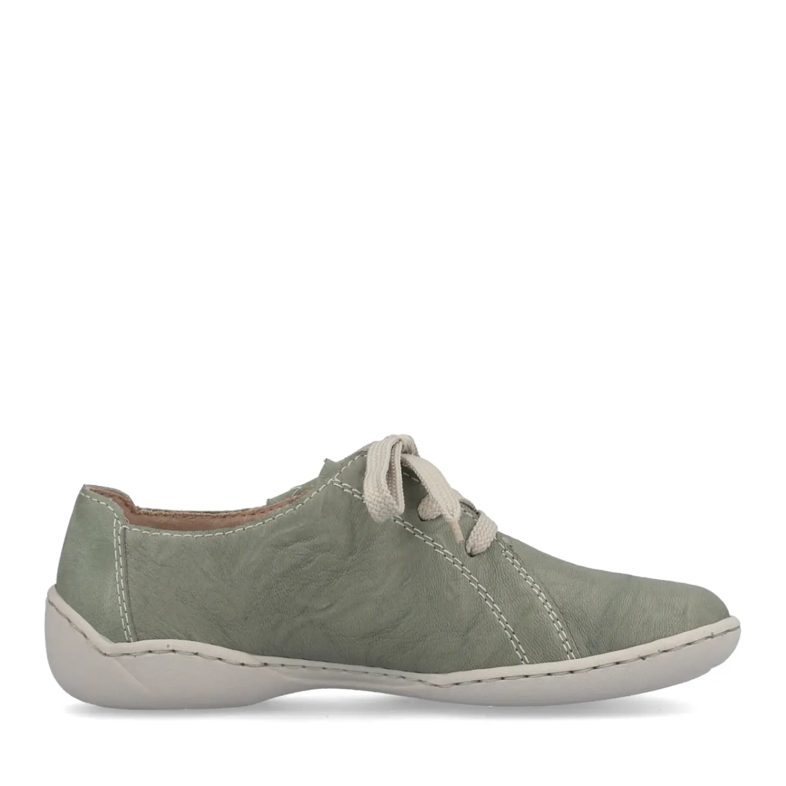 Clearance Rieker Sznurowane Buty Damskie W Kolorze Zielono-Szarym