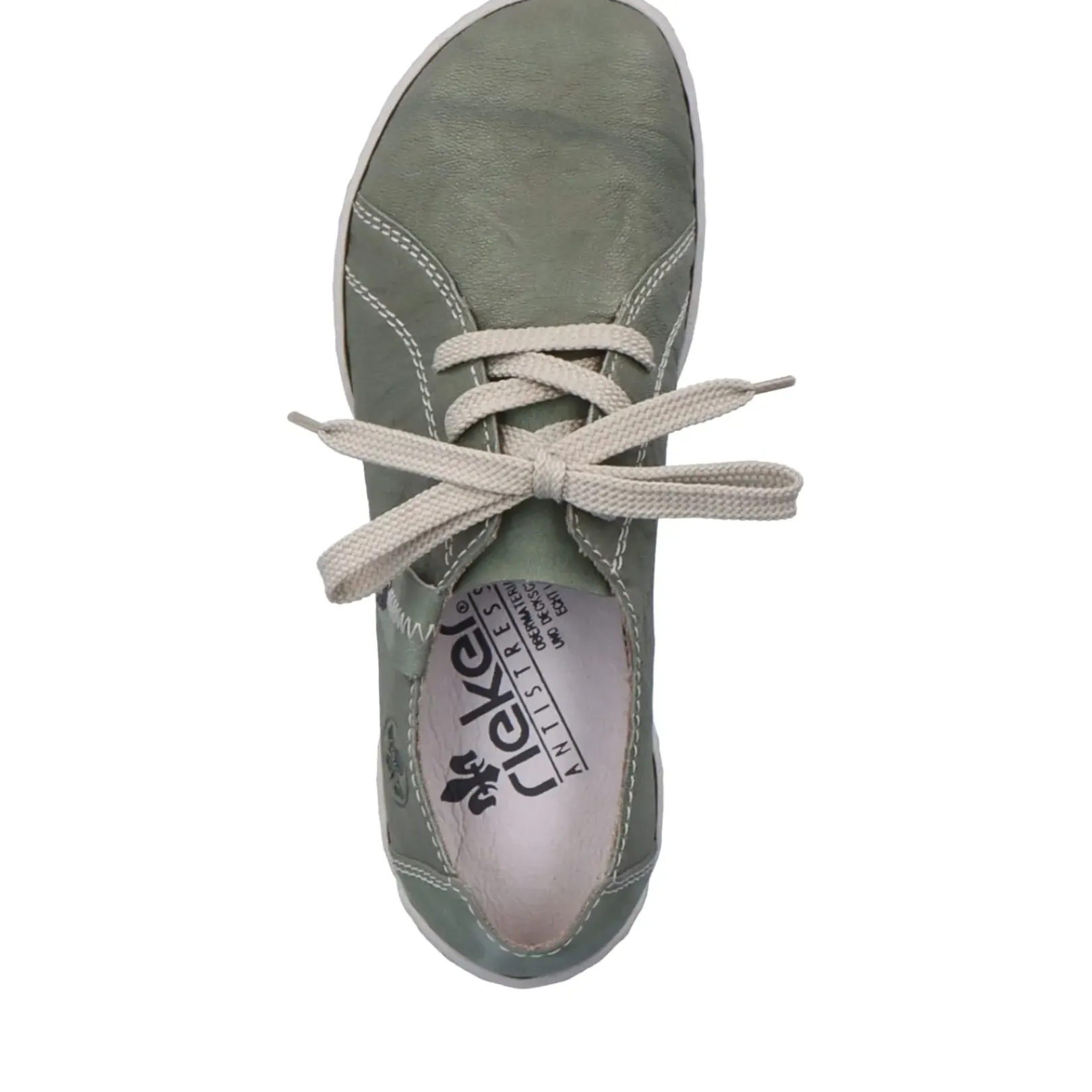 Clearance Rieker Sznurowane Buty Damskie W Kolorze Zielono-Szarym