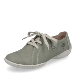 Clearance Rieker Sznurowane Buty Damskie W Kolorze Zielono-Szarym