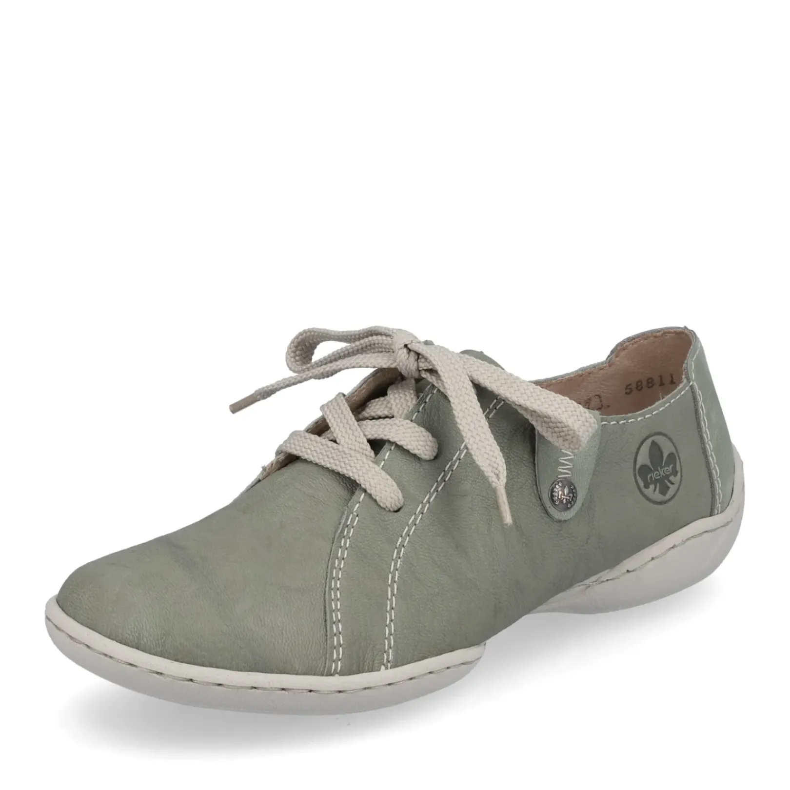 Clearance Rieker Sznurowane Buty Damskie W Kolorze Zielono-Szarym