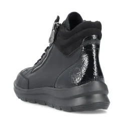 Best Rieker Sznurowane Buty Damskie W Kolorze Glebokiej Czerni