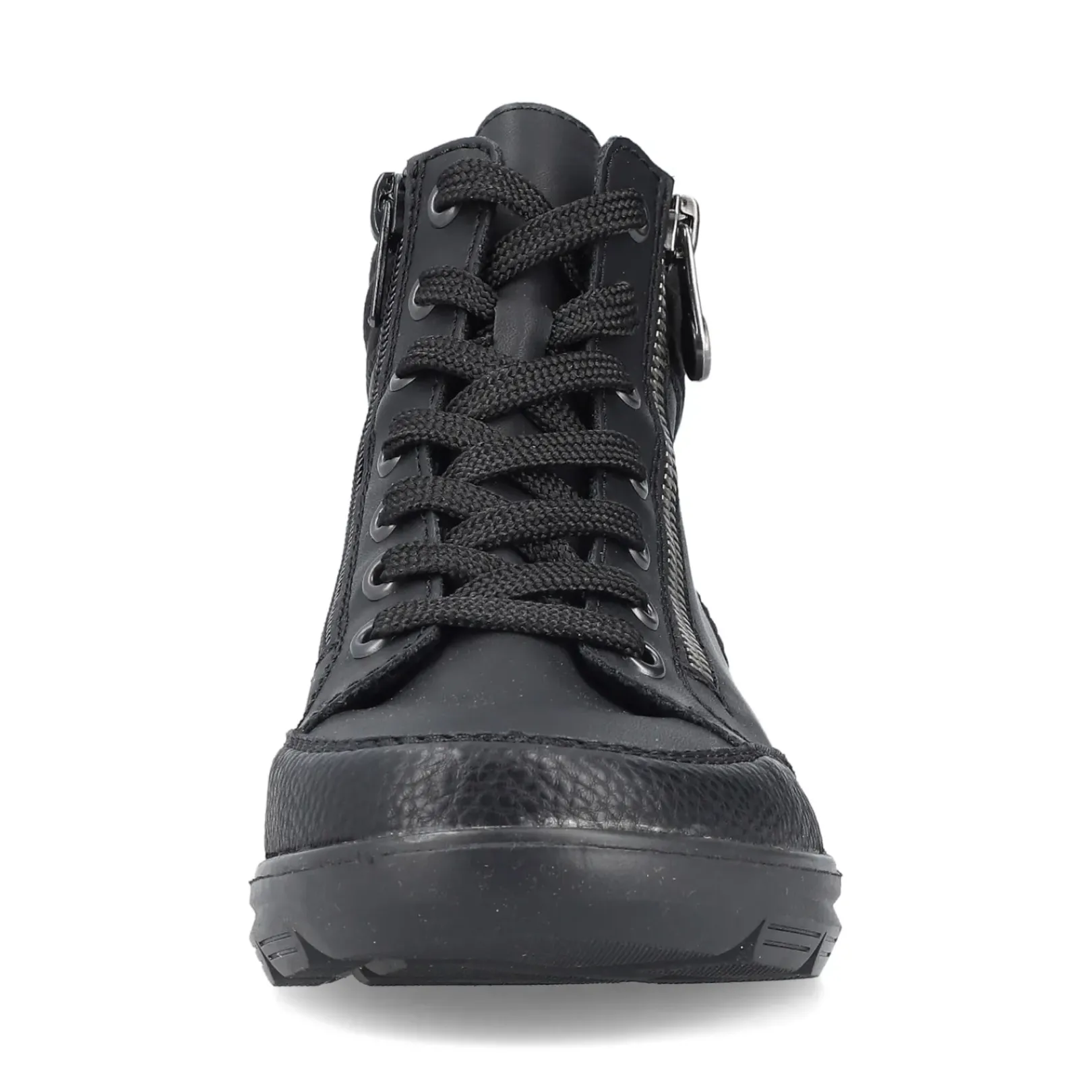 Best Rieker Sznurowane Buty Damskie W Kolorze Glebokiej Czerni