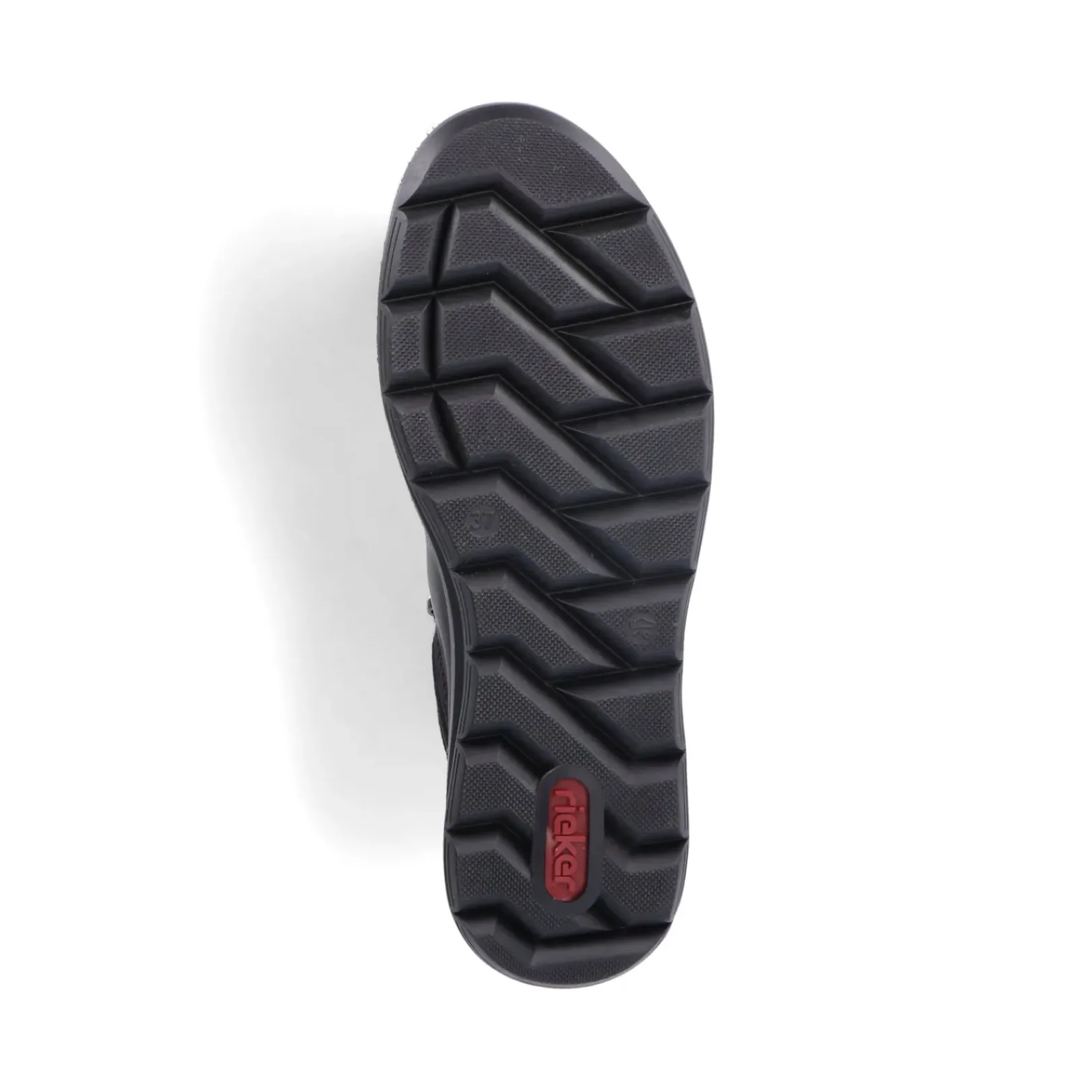 Best Rieker Sznurowane Buty Damskie W Kolorze Glebokiej Czerni