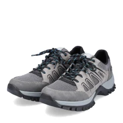 Best Rieker Sznurowane Buty Damskie W Kolorze Stalowoszarym