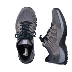 Best Rieker Sznurowane Buty Damskie W Kolorze Stalowoszarym