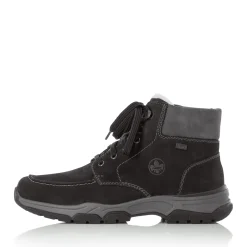 Fashion Rieker Sznurowane Buty Meskie W Kolorze Glebokiej Czerni