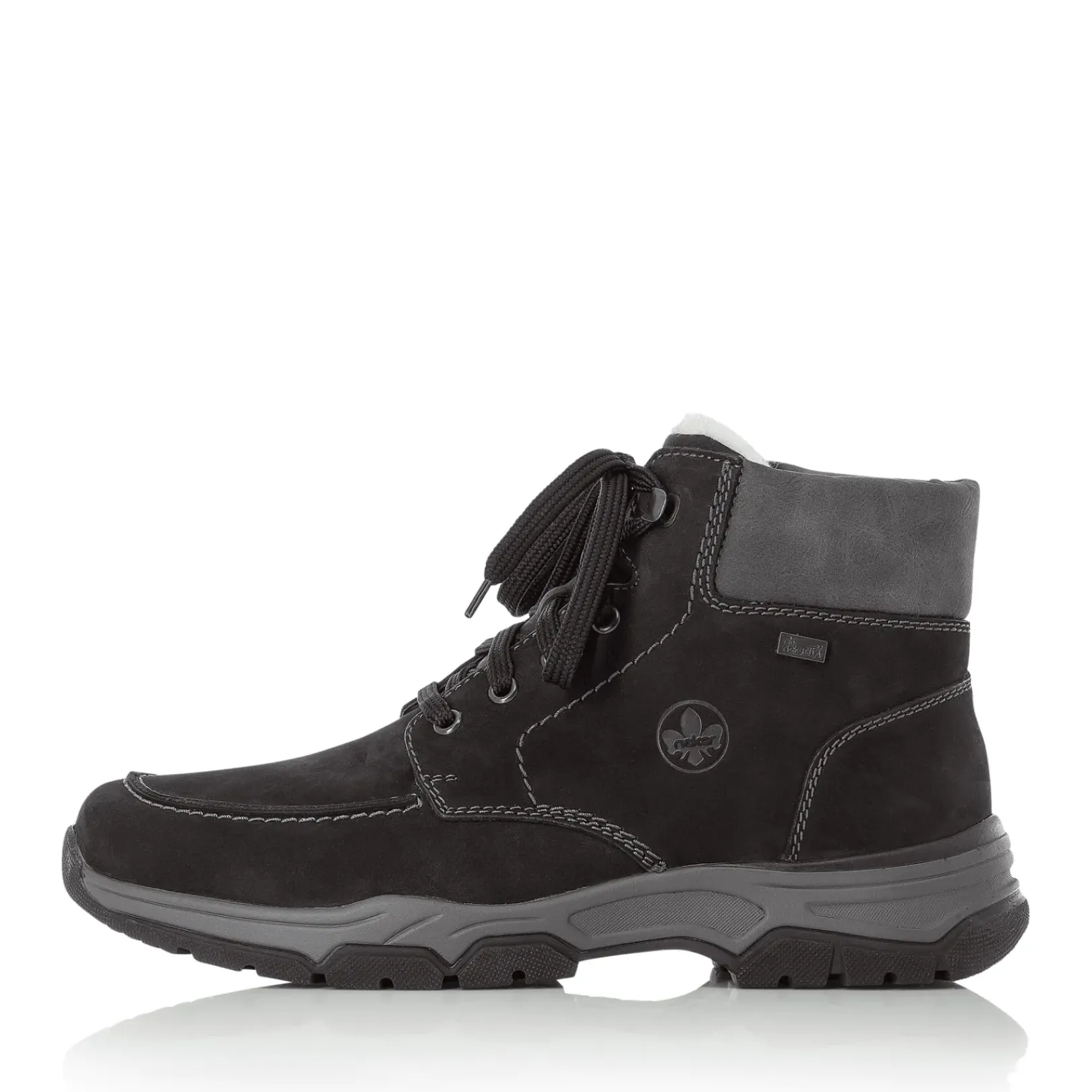 Fashion Rieker Sznurowane Buty Meskie W Kolorze Glebokiej Czerni