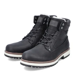 Clearance Rieker Sznurowane Buty Meskie W Kolorze Glebokiej Czerni