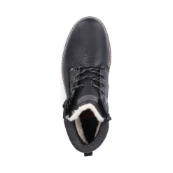 Clearance Rieker Sznurowane Buty Meskie W Kolorze Glebokiej Czerni