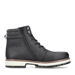 Clearance Rieker Sznurowane Buty Meskie W Kolorze Glebokiej Czerni