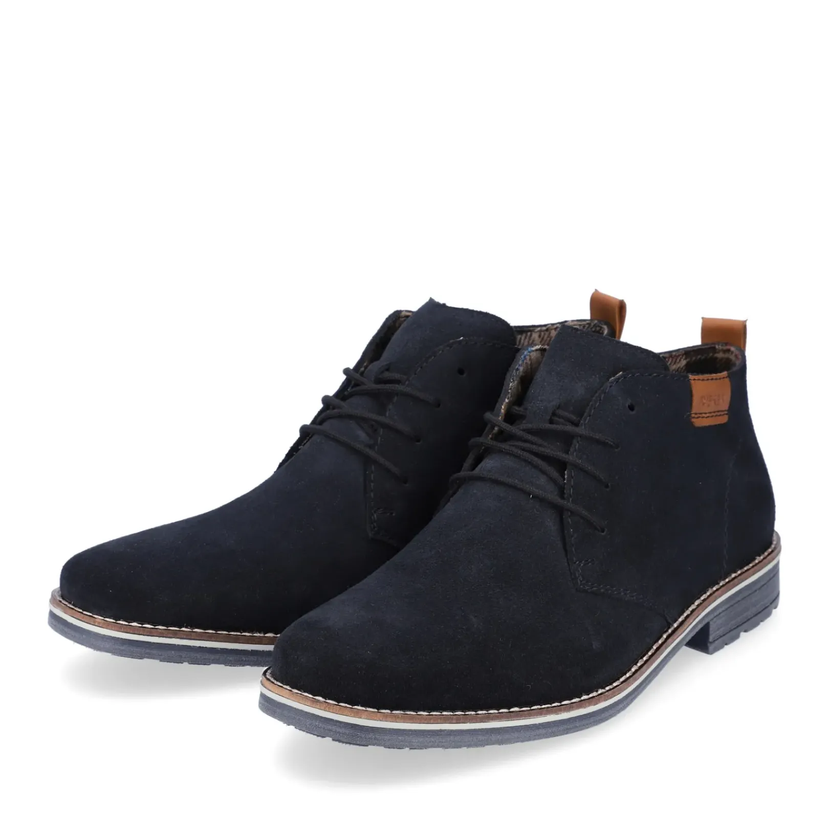 New Rieker Sznurowane Buty Meskie W Kolorze Granatowym