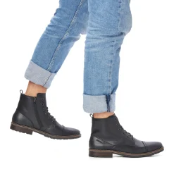 Online Rieker Sznurowane Buty Meskie W Kolorze Grafitowo-Czarnym