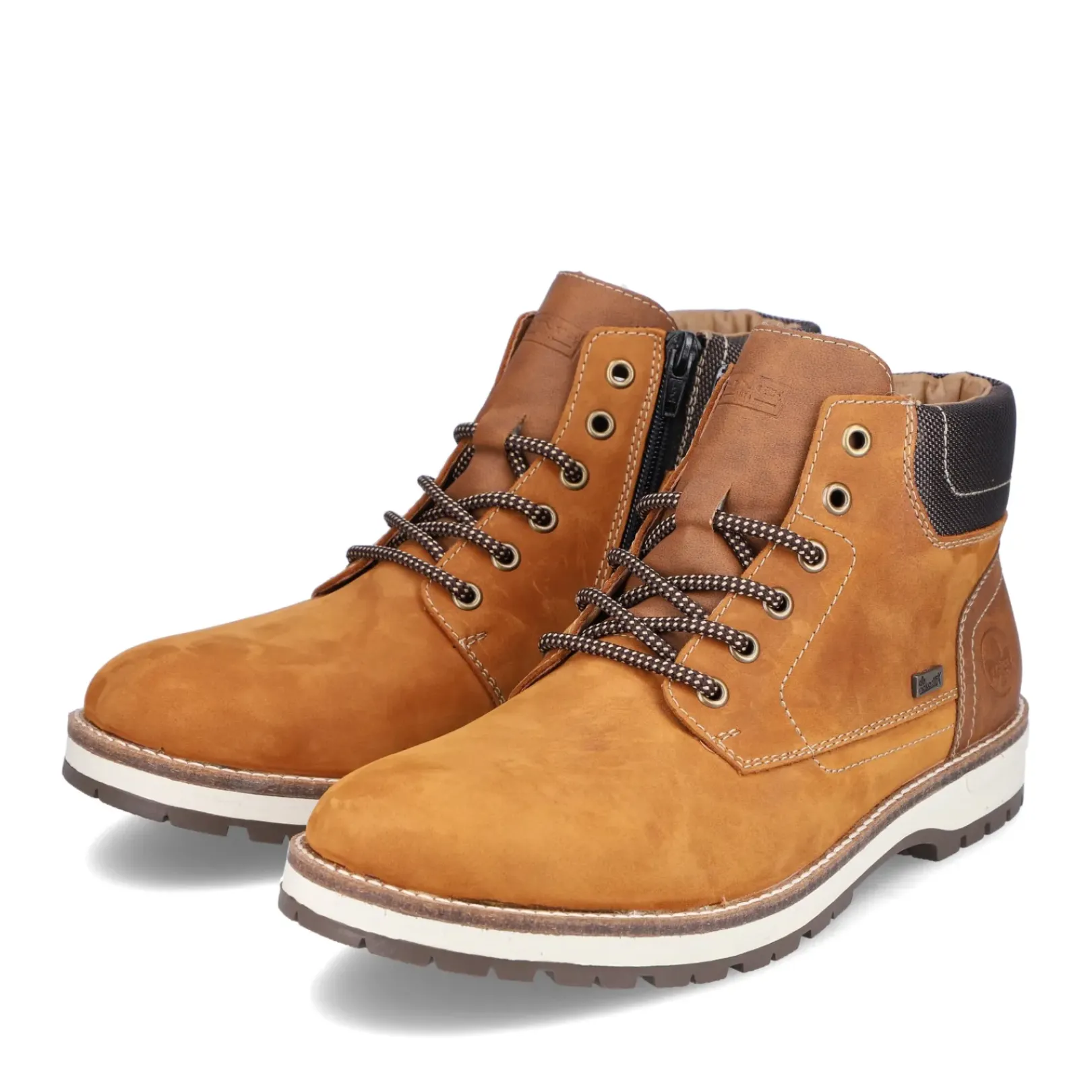 Fashion Rieker Sznurowane Buty Meskie W Kolorze Karmelowo-Brazowym