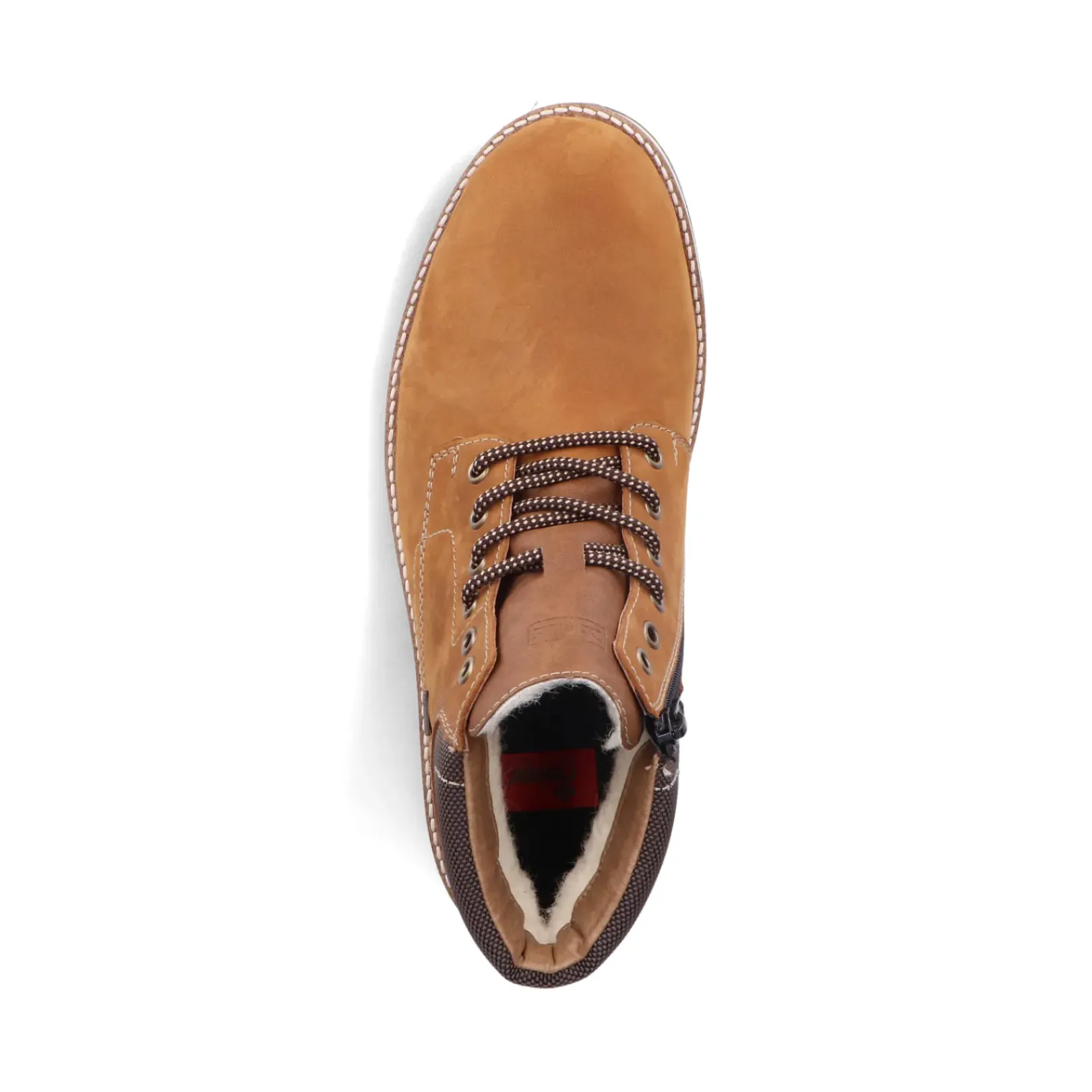 Fashion Rieker Sznurowane Buty Meskie W Kolorze Karmelowo-Brazowym
