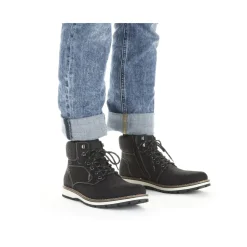 Outlet Rieker Sznurowane Buty Meskie W Kolorze Glebokiej Czerni