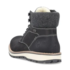 Outlet Rieker Sznurowane Buty Meskie W Kolorze Glebokiej Czerni