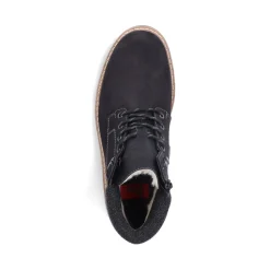 Outlet Rieker Sznurowane Buty Meskie W Kolorze Glebokiej Czerni