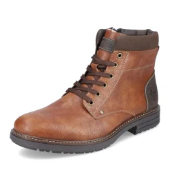 Fashion Rieker Sznurowane Buty Meskie W Kolorze Karmelowo-Brazowym