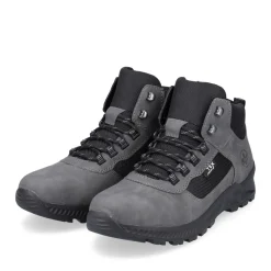 Fashion Rieker Sznurowane Buty Meskie W Kolorze Granitowo-Szarym