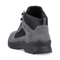 Fashion Rieker Sznurowane Buty Meskie W Kolorze Granitowo-Szarym