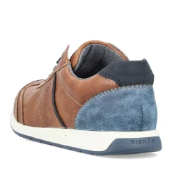 Outlet Rieker Sznurowane Buty Meskie W Kolorze Kasztanowo-Brazowym