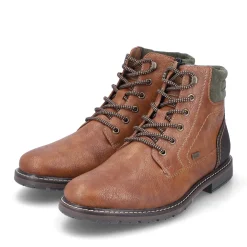 Clearance Rieker Sznurowane Buty Meskie W Kolorze Jasnobrazowym