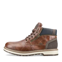 Outlet Rieker Sznurowane Buty Meskie W Kolorze Kasztanowo-Brazowym