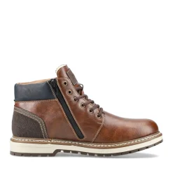 Outlet Rieker Sznurowane Buty Meskie W Kolorze Kasztanowo-Brazowym