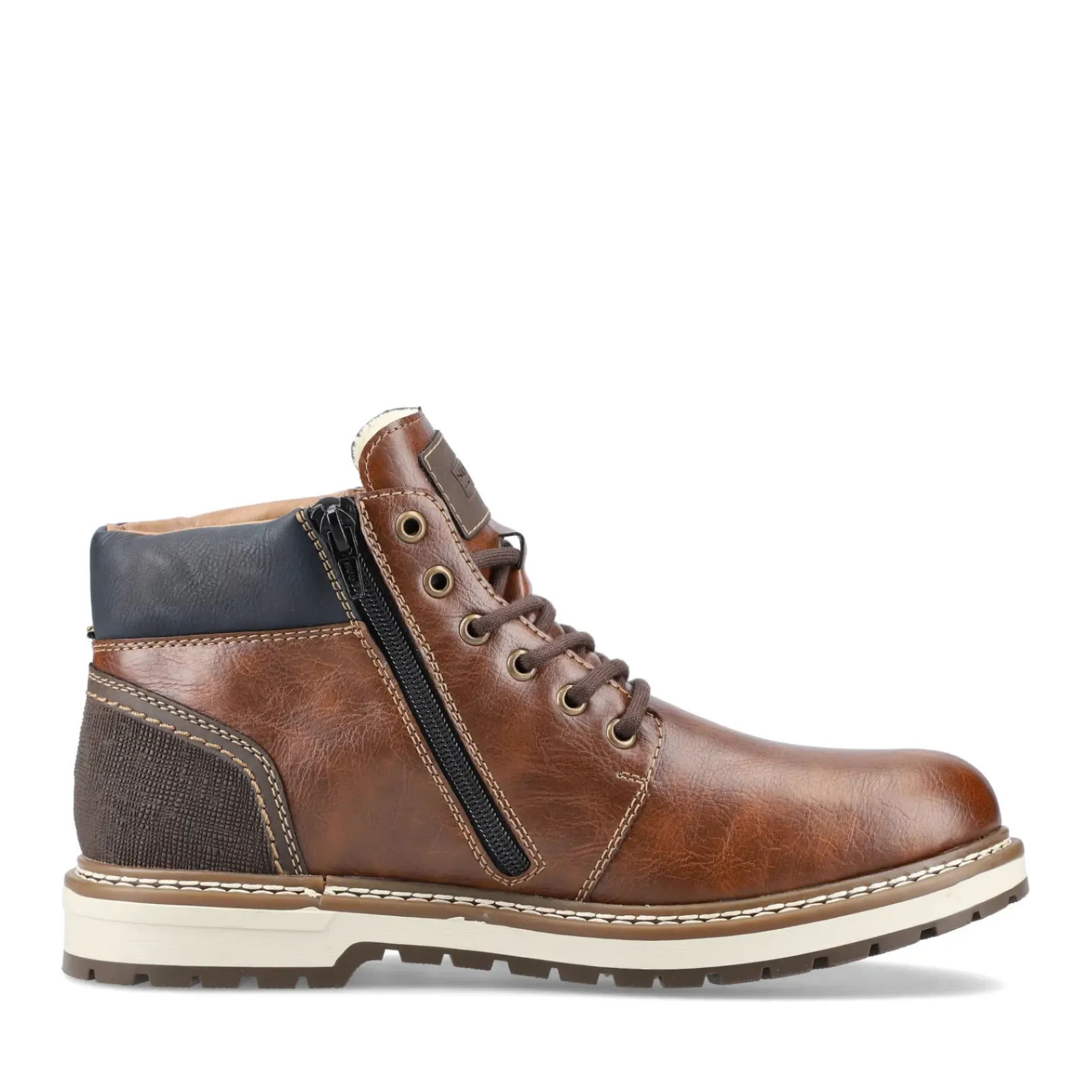 Outlet Rieker Sznurowane Buty Meskie W Kolorze Kasztanowo-Brazowym
