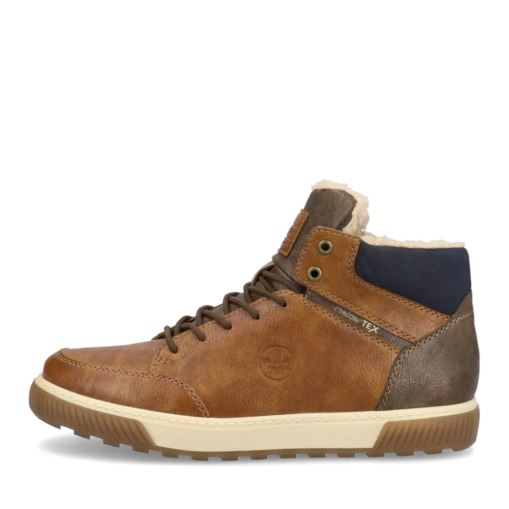 Clearance Rieker Sznurowane Buty Meskie W Kolorze Nugatowo-Brazowym