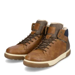 Clearance Rieker Sznurowane Buty Meskie W Kolorze Nugatowo-Brazowym