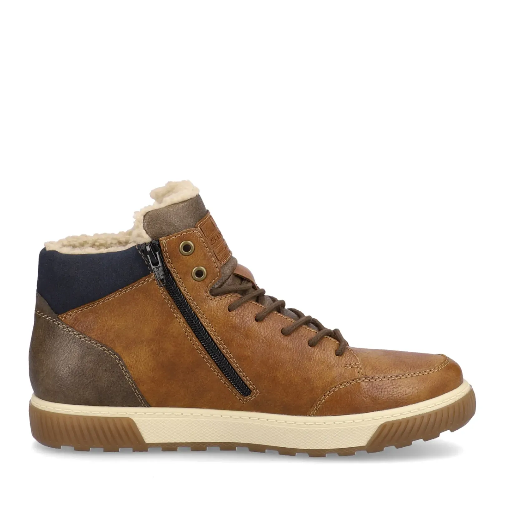 Clearance Rieker Sznurowane Buty Meskie W Kolorze Nugatowo-Brazowym