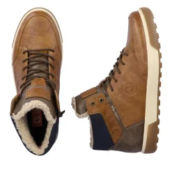 Clearance Rieker Sznurowane Buty Meskie W Kolorze Nugatowo-Brazowym