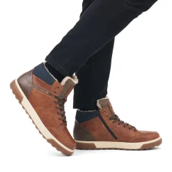 Clearance Rieker Sznurowane Buty Meskie W Kolorze Nugatowo-Brazowym