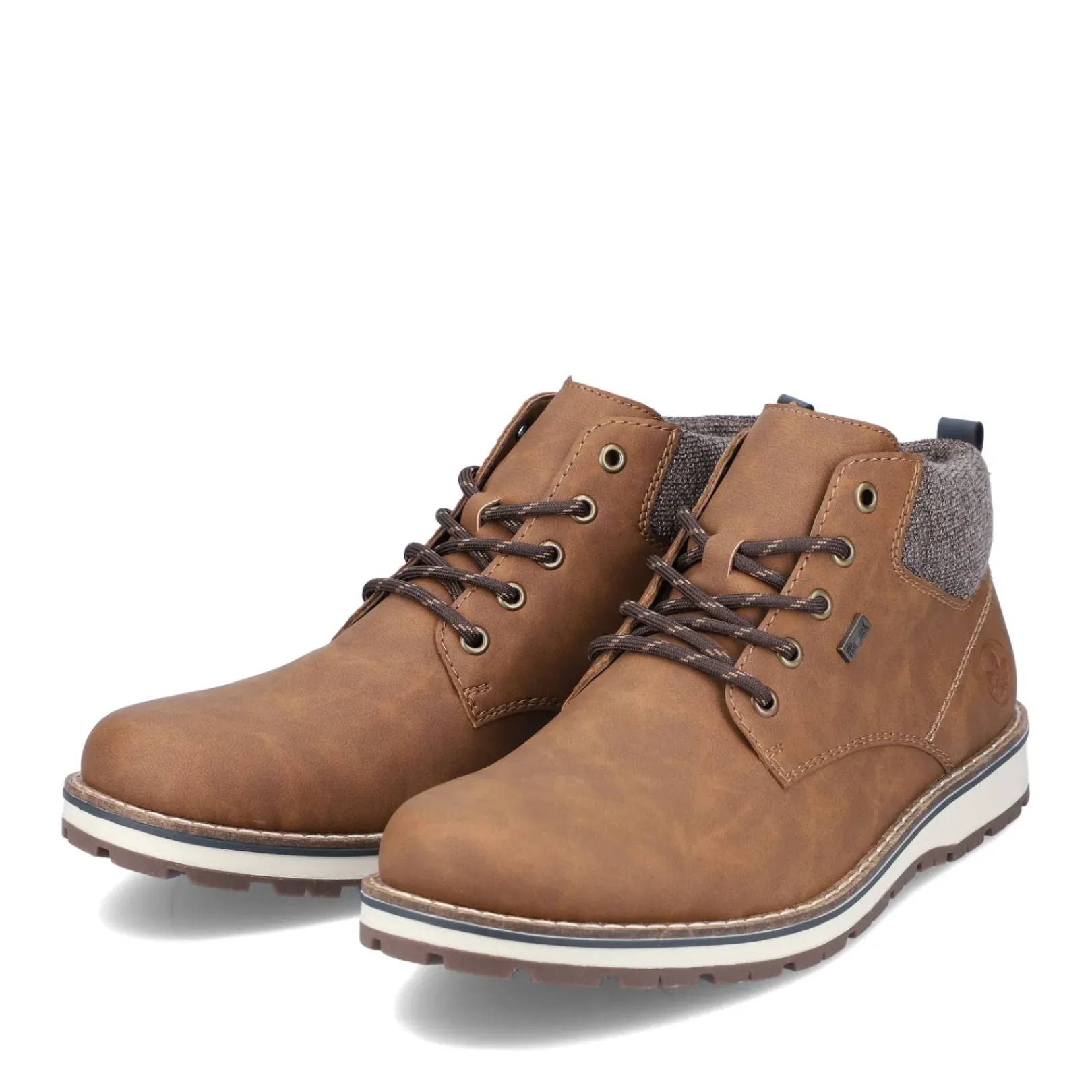 Best Rieker Sznurowane Buty Meskie W Kolorze Karmelowo-Brazowym