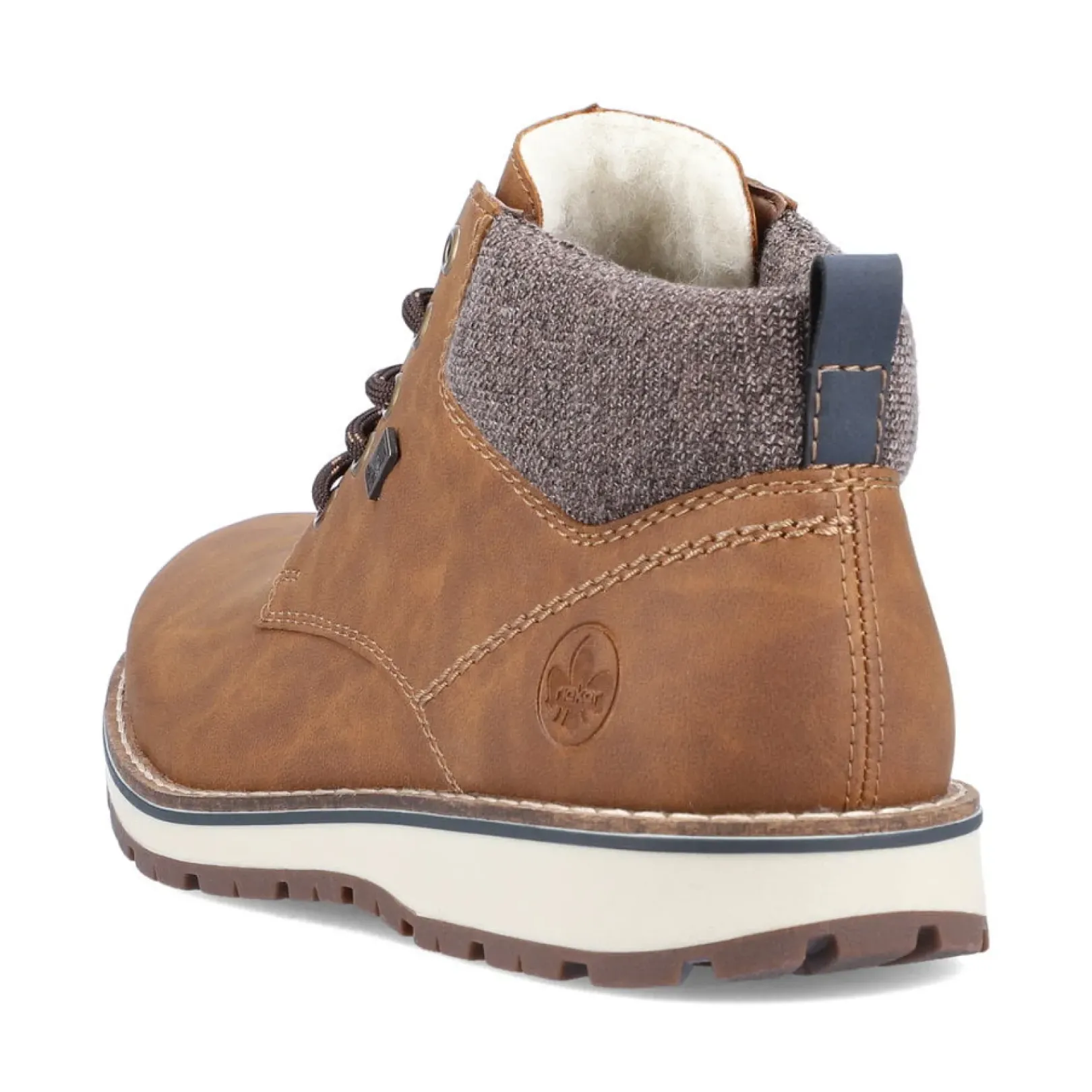 Best Rieker Sznurowane Buty Meskie W Kolorze Karmelowo-Brazowym