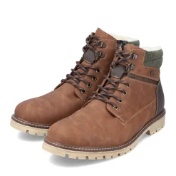 Best Rieker Sznurowane Buty Meskie W Kolorze Jasnobrazowym