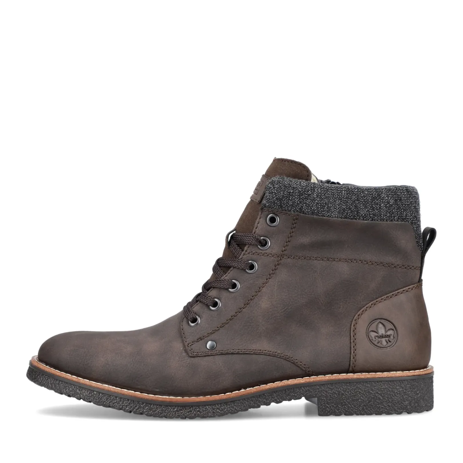 Discount Rieker Sznurowane Buty Meskie W Kolorze Orzechowego Brazu
