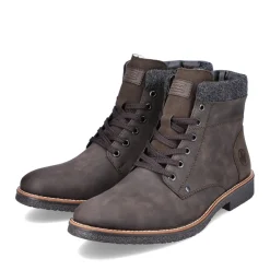Discount Rieker Sznurowane Buty Meskie W Kolorze Orzechowego Brazu