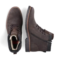 Discount Rieker Sznurowane Buty Meskie W Kolorze Orzechowego Brazu
