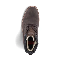 Discount Rieker Sznurowane Buty Meskie W Kolorze Orzechowego Brazu