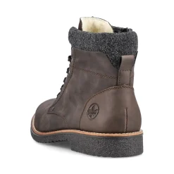 Discount Rieker Sznurowane Buty Meskie W Kolorze Orzechowego Brazu