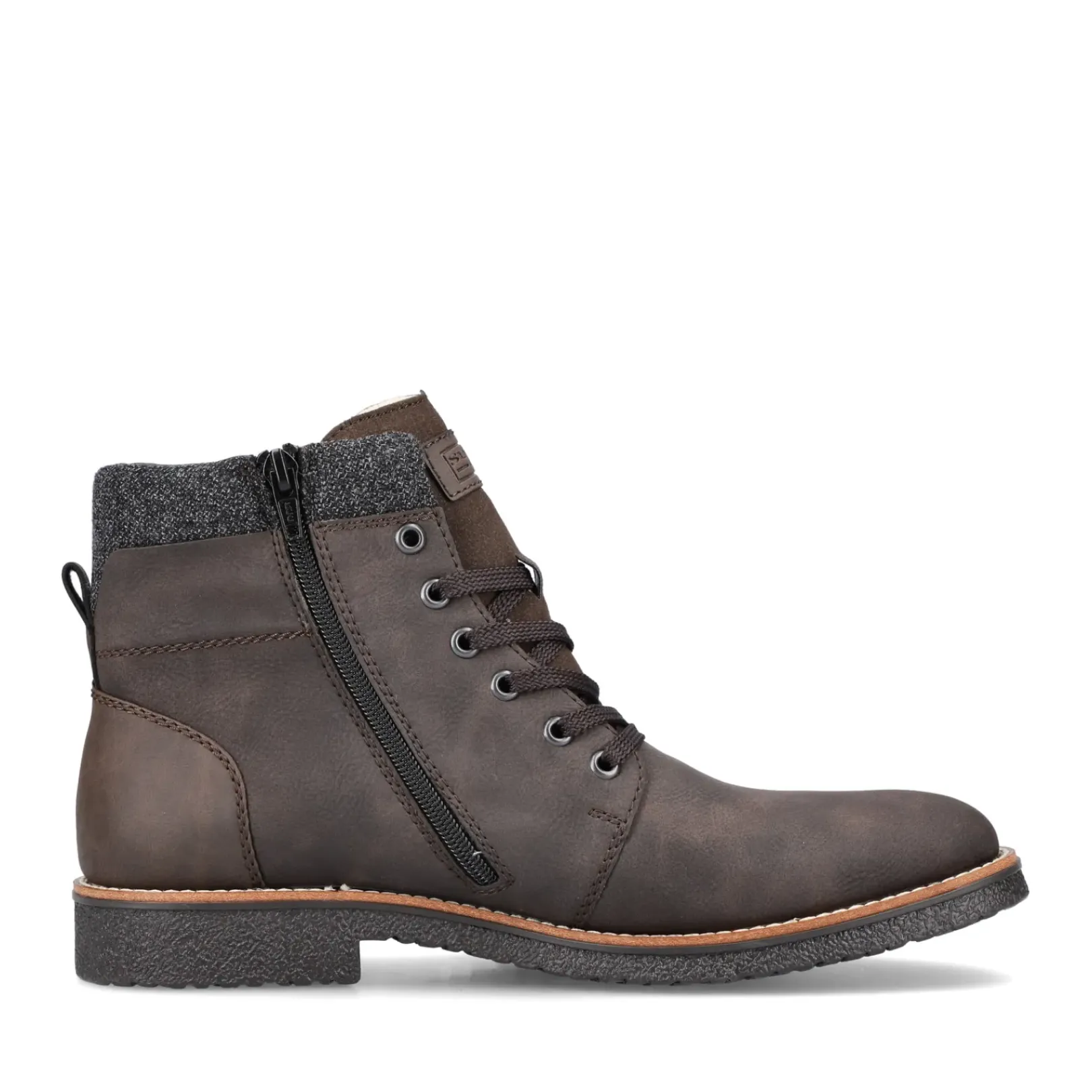 Discount Rieker Sznurowane Buty Meskie W Kolorze Orzechowego Brazu
