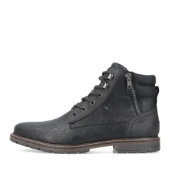 Outlet Rieker Sznurowane Buty Meskie W Kolorze Grafitowo-Czarnym