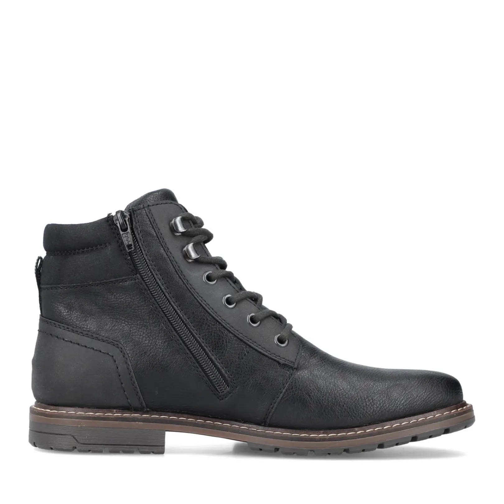 Outlet Rieker Sznurowane Buty Meskie W Kolorze Grafitowo-Czarnym