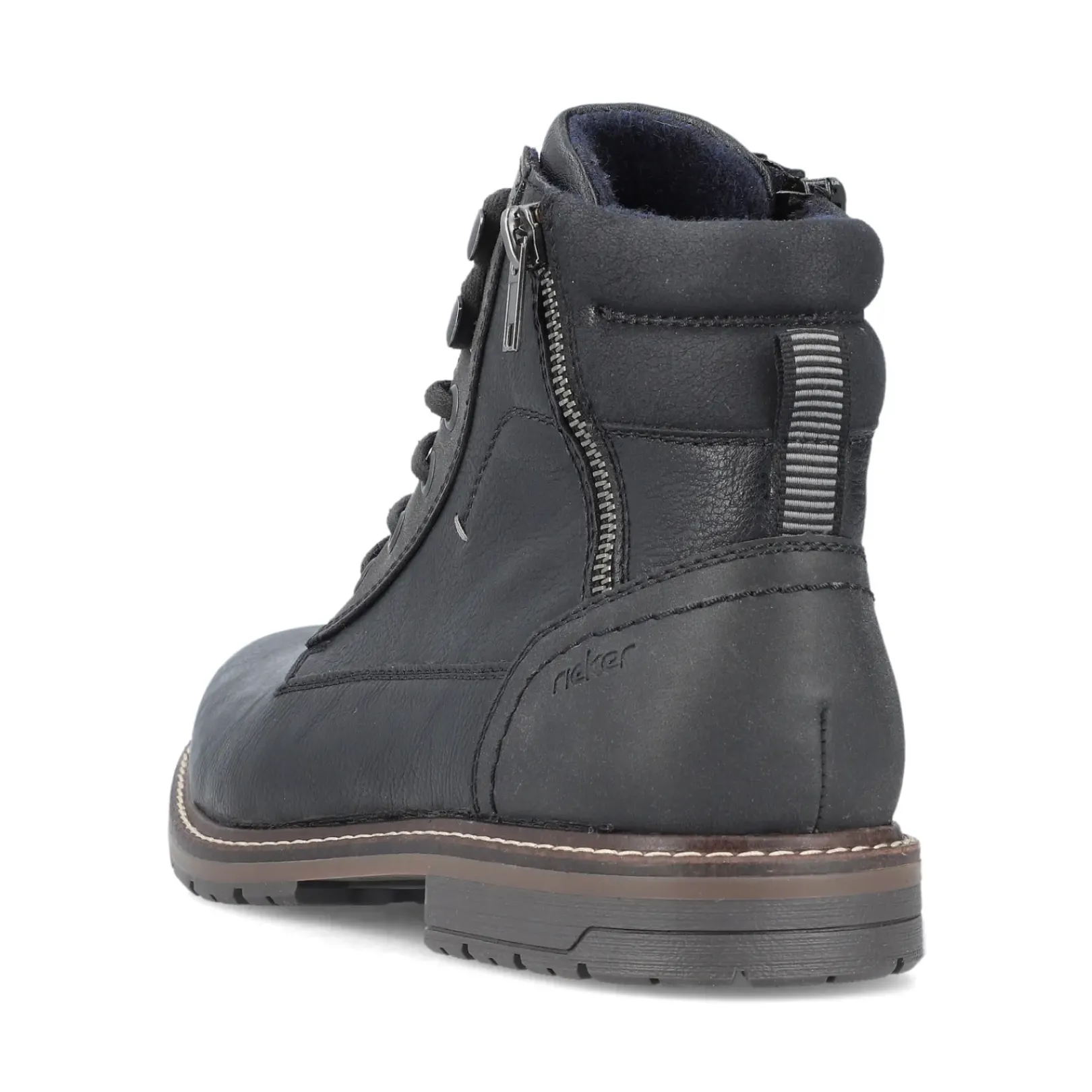 Outlet Rieker Sznurowane Buty Meskie W Kolorze Grafitowo-Czarnym