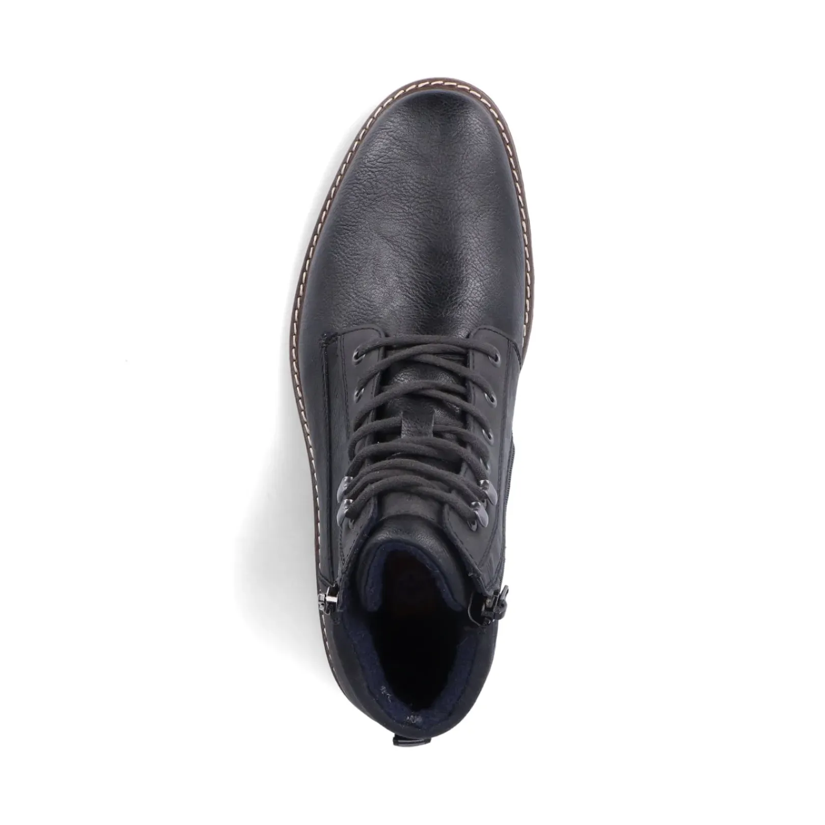 Outlet Rieker Sznurowane Buty Meskie W Kolorze Grafitowo-Czarnym